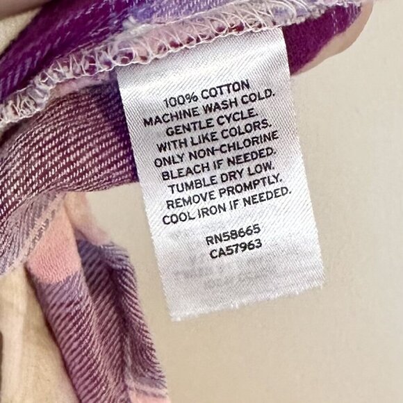 NWT BP by Nordstrom Cream + Purple Plaid Long Sleeve Square Neck Mini Dress - S - Picture 5 of 7